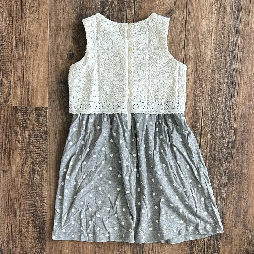 Charming Gray and ivory Kids Dress